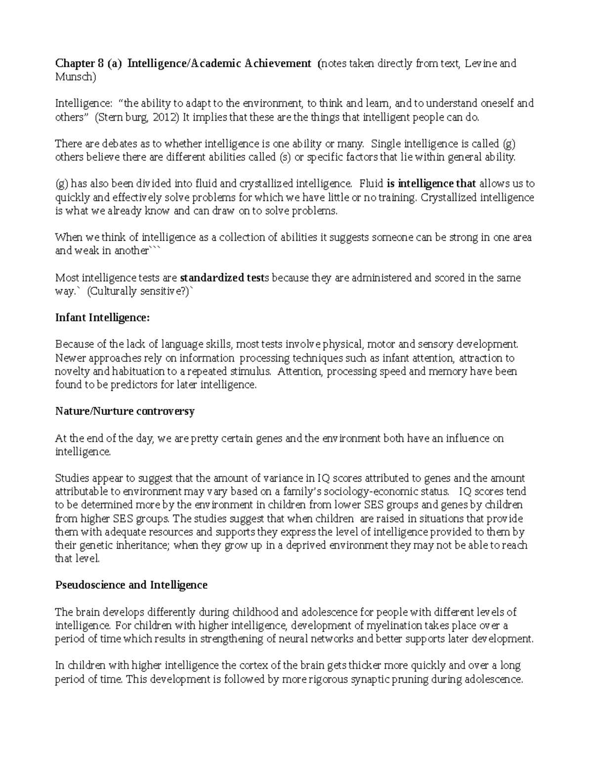 Chapter 8 (a) Intelligence - Chapter 8 (a) Intelligence/Academic ...