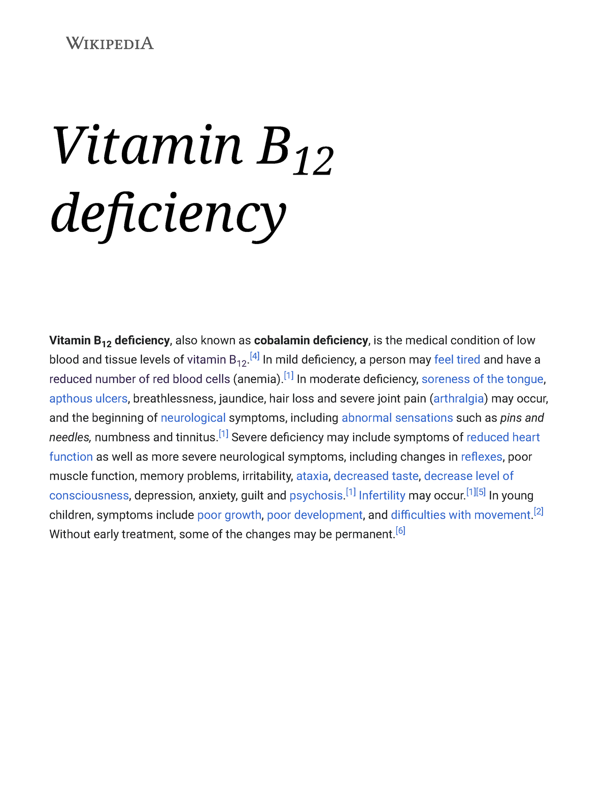 Vitamin B12 Deficiency - Vitamin B 12 Deficiency Vitamin B 12 ...