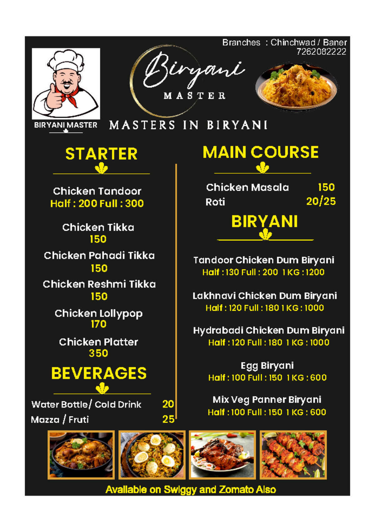 Biryani Master - STARTER Chicken Masala 150 BIRYANI MASTER Hydrabadi ...