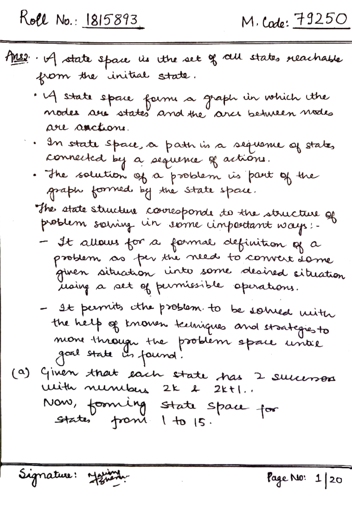 Ptu Paper 2021 Solution Roe No 1815813 M Cade 79250 A Stat Spau U