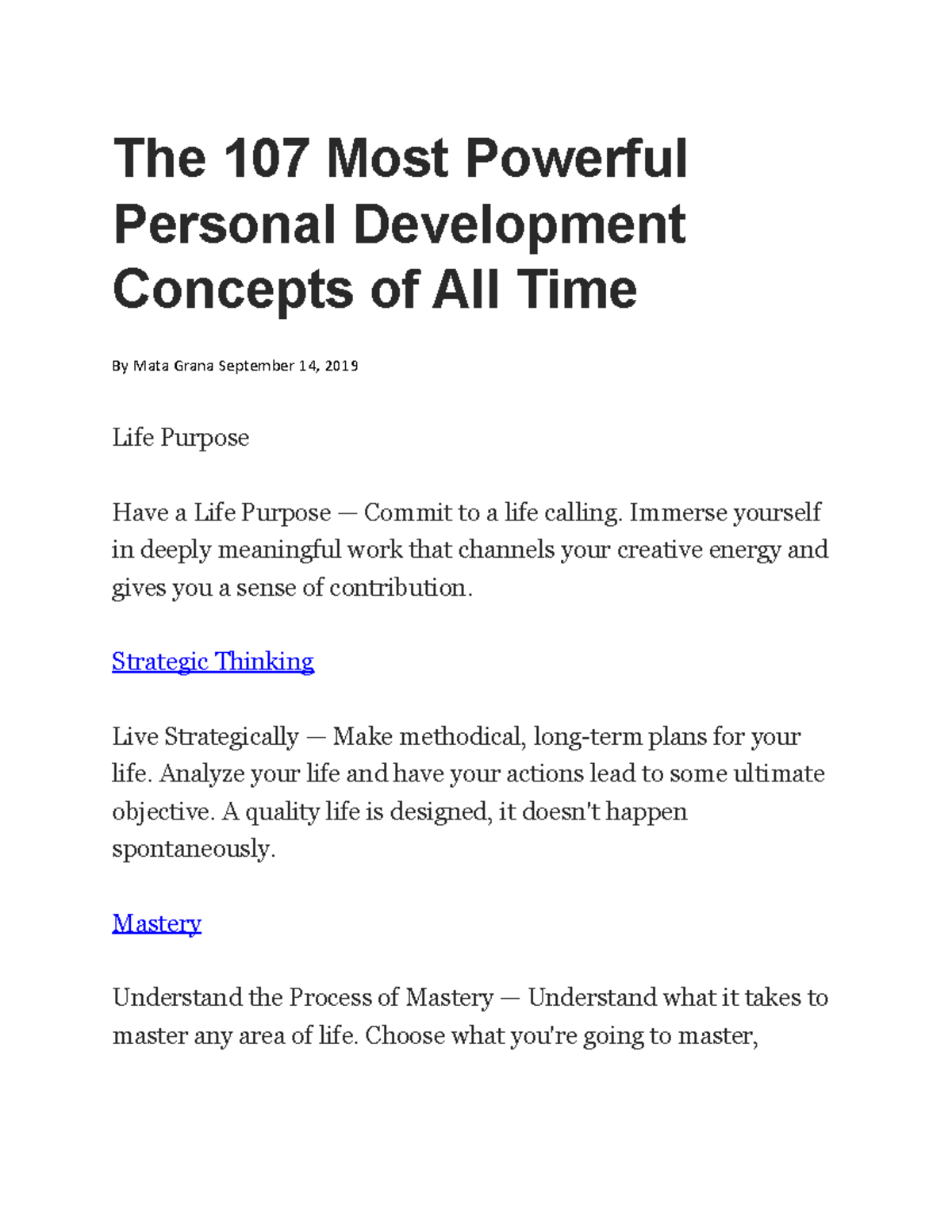 The 107 Most Powerful Personal Development Concepts of All Time Orig