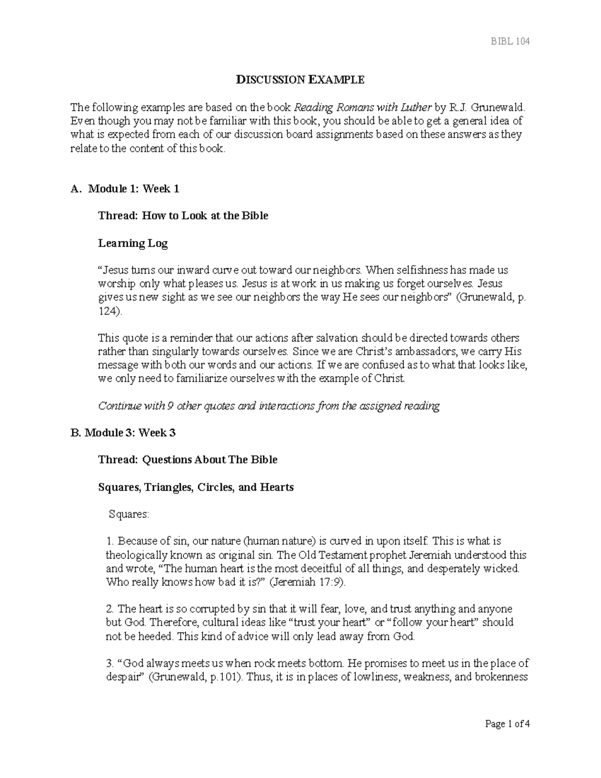 Discussion Example - assignment template - DISCUSSION EXAMPLE The ...