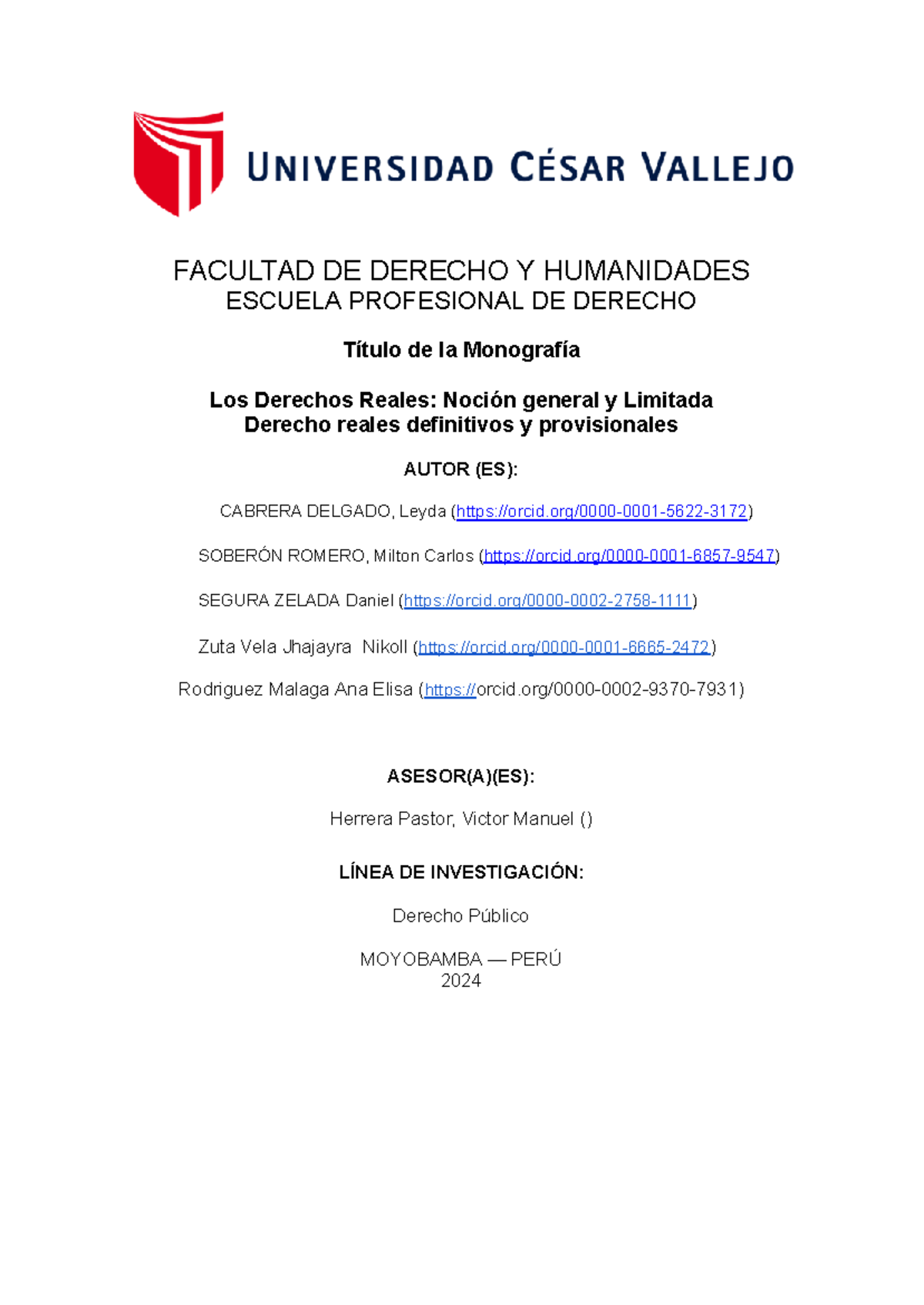 Facultad De Derecho Y Humanidades Facultad De Derecho Y Humanidades Escuela Profesional De 5267