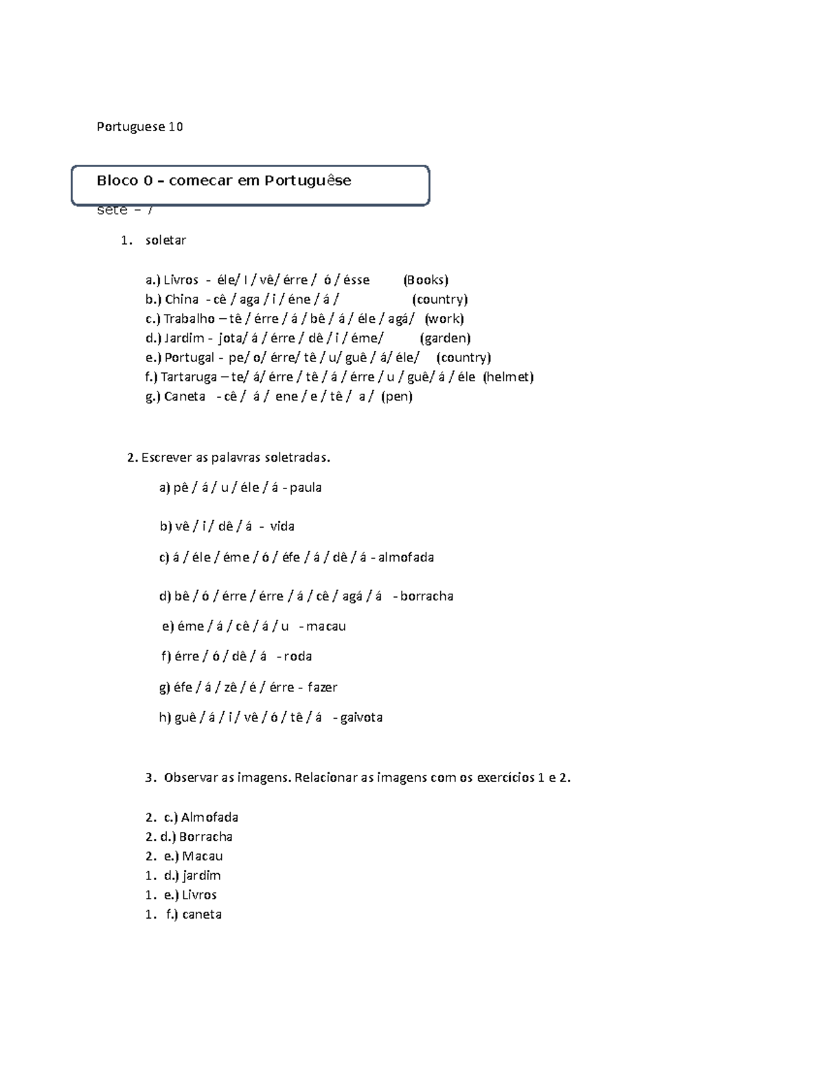 Port 10 Learning Resources 1 Manual M dulo 1 Portuguese 10 Bloco 0 