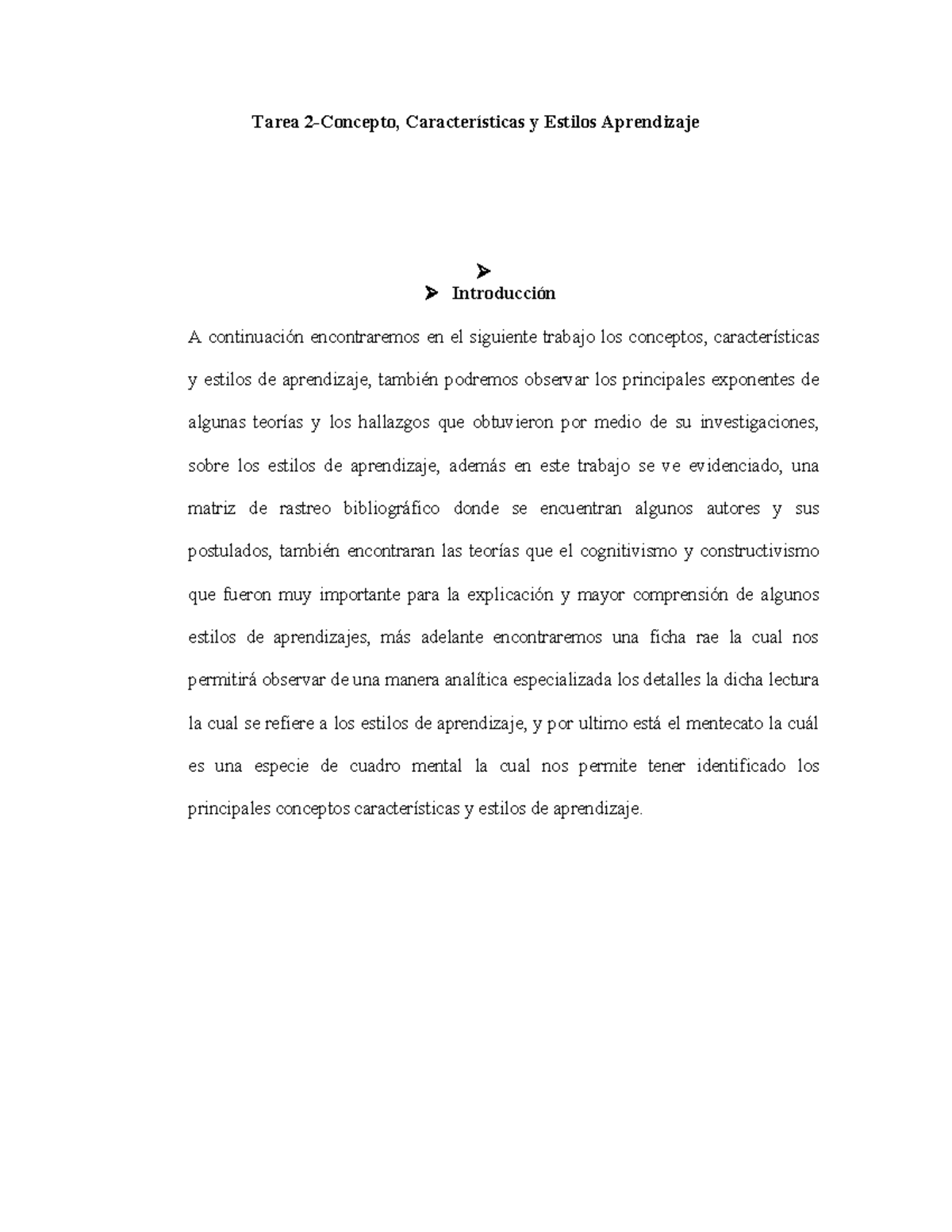 Tarea 2 Concepto Características Y Estilos Aprendizaje Tarea 2 Concepto Características Y 2997