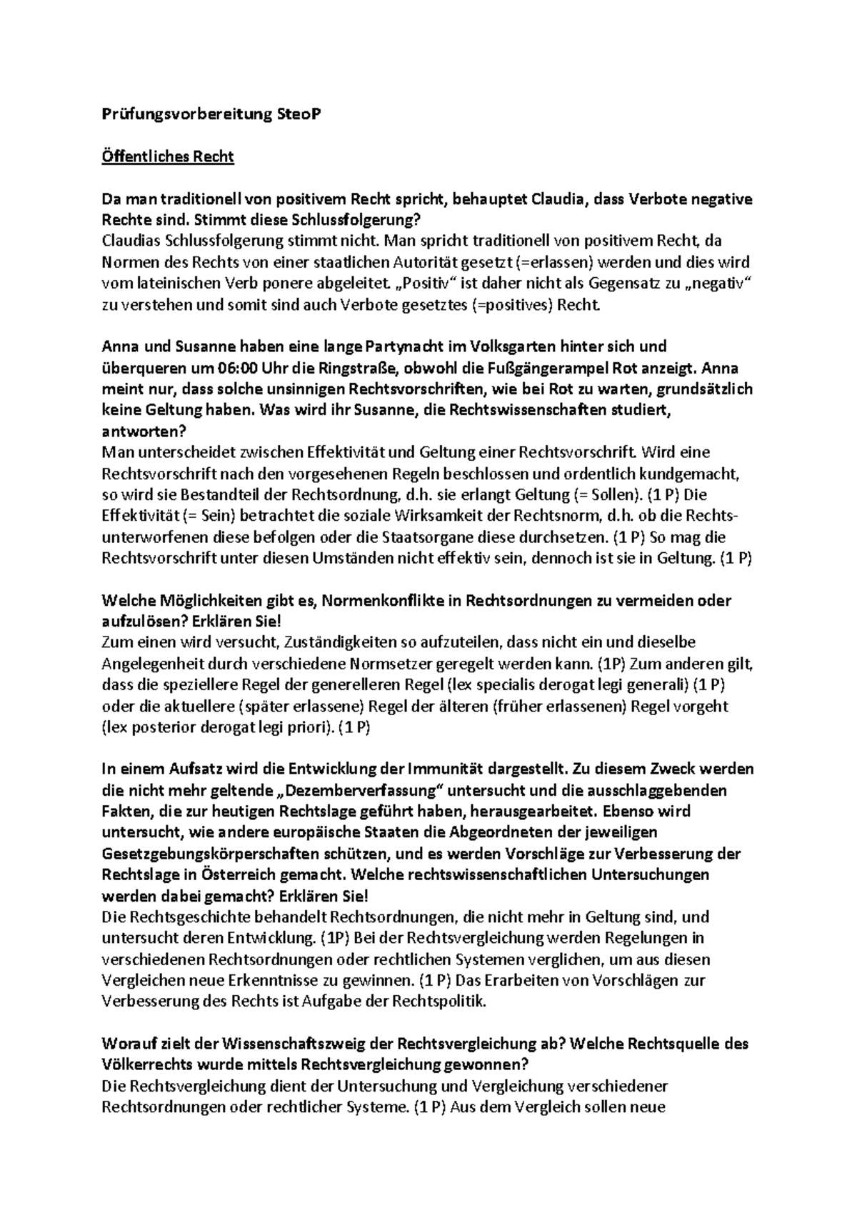 Vorbereitung Steop - Zusammenfassung - Prüfungsvorbereitung SteoP ...