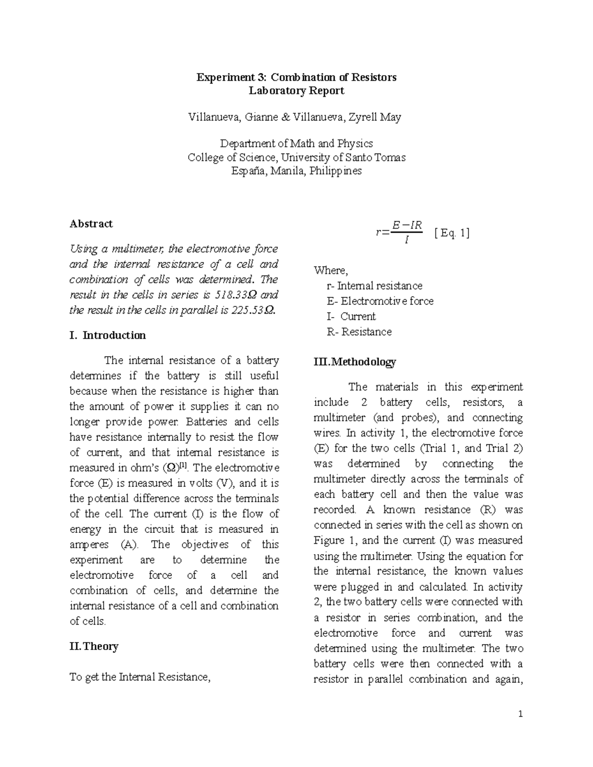231090254Laboratoryreport MODULE 456 Experiment 3 Combination of