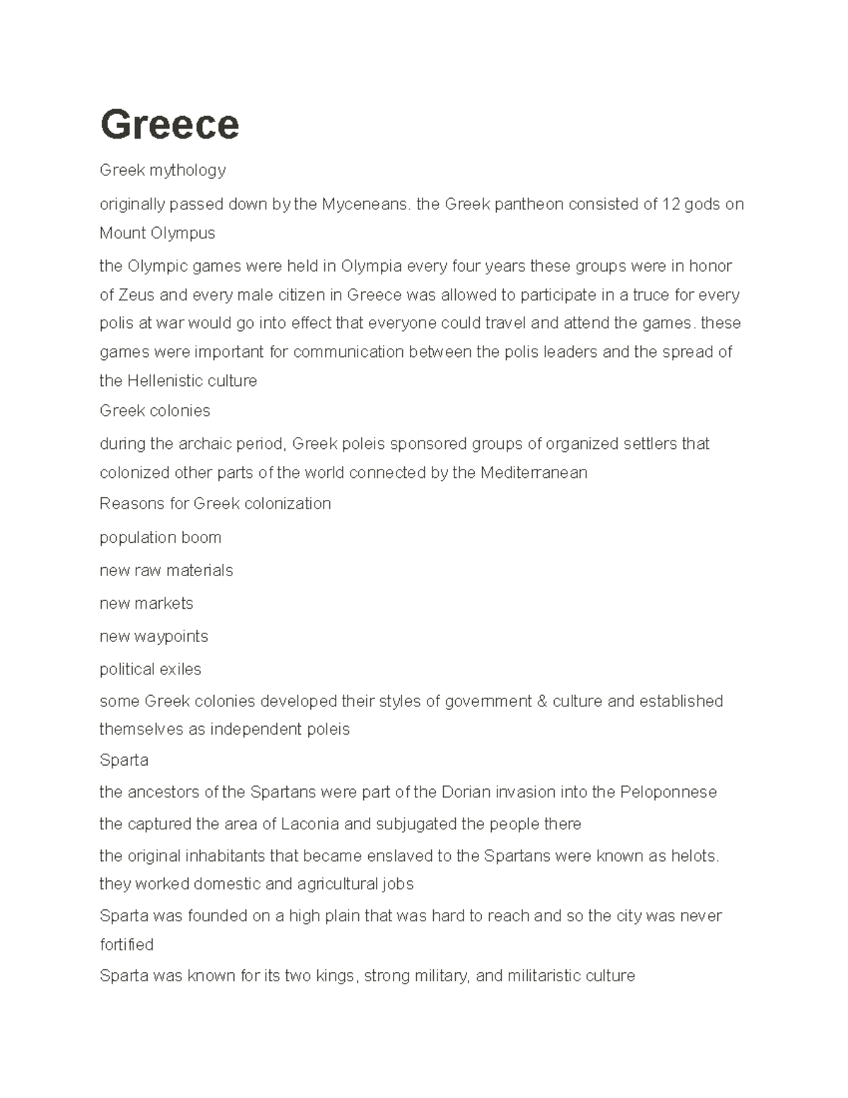 Ancient greece - Greece Greek mythology originally passed down by the ...