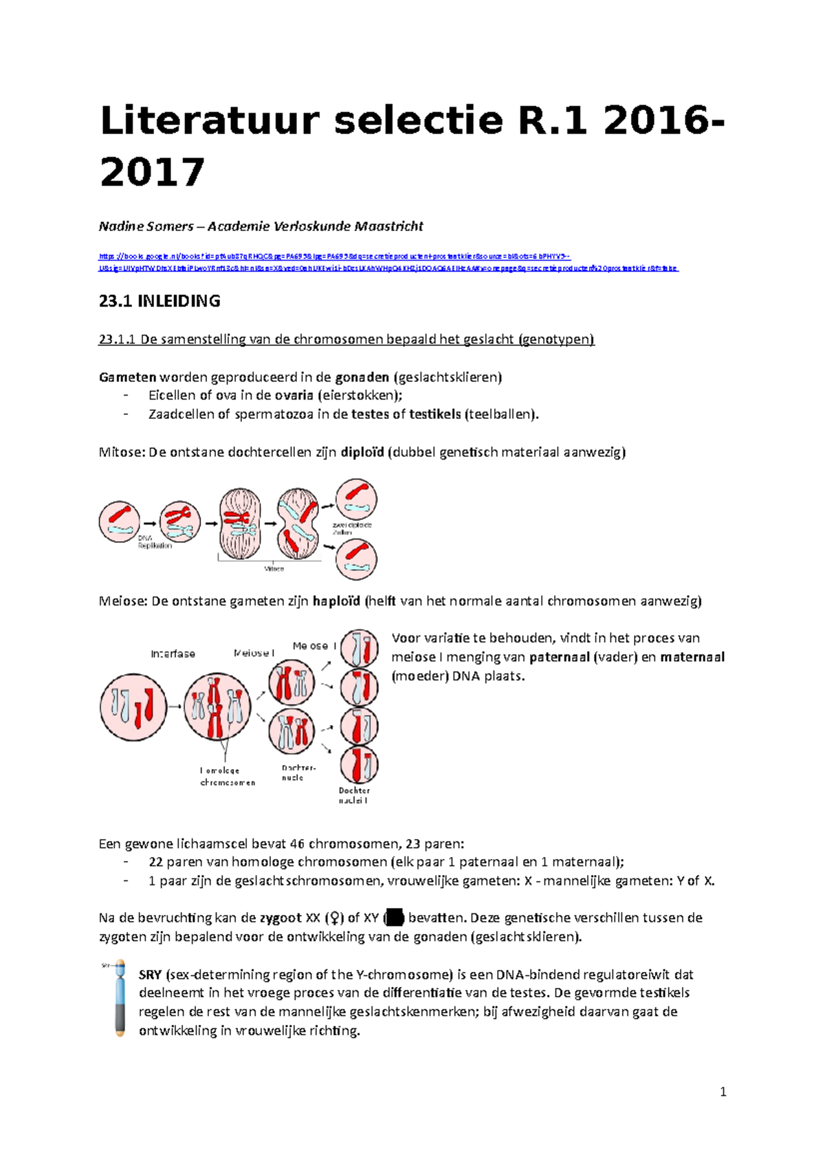 Samenvatting - Literatuur Selectie Verloskunde 2016-2017 - Literatuur ...