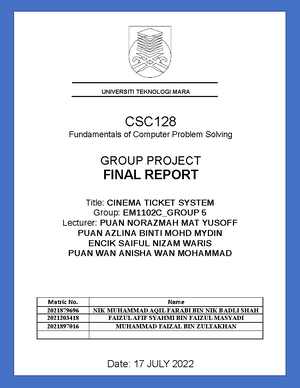 Contoh Format Penulisan Laporan Akhir Latihan Industri - FINAL REPORTS ...
