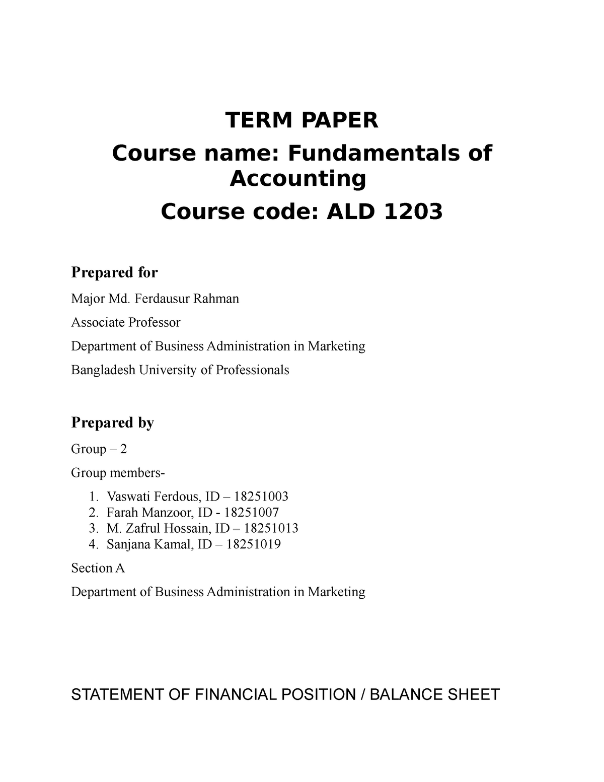 term paper topics accounting