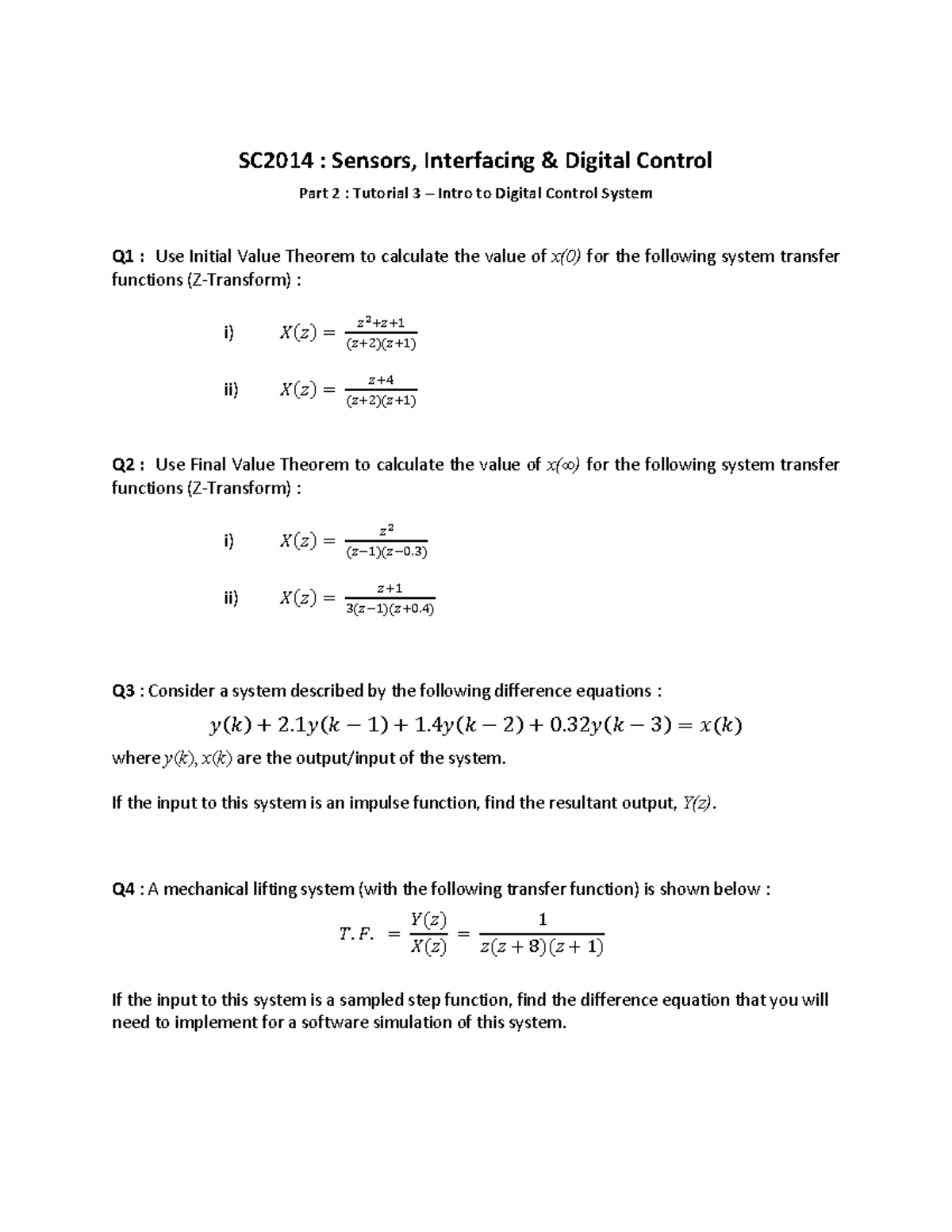 SC2014 Part2 Tutorial 3 - CE3002 - NTU - Studocu