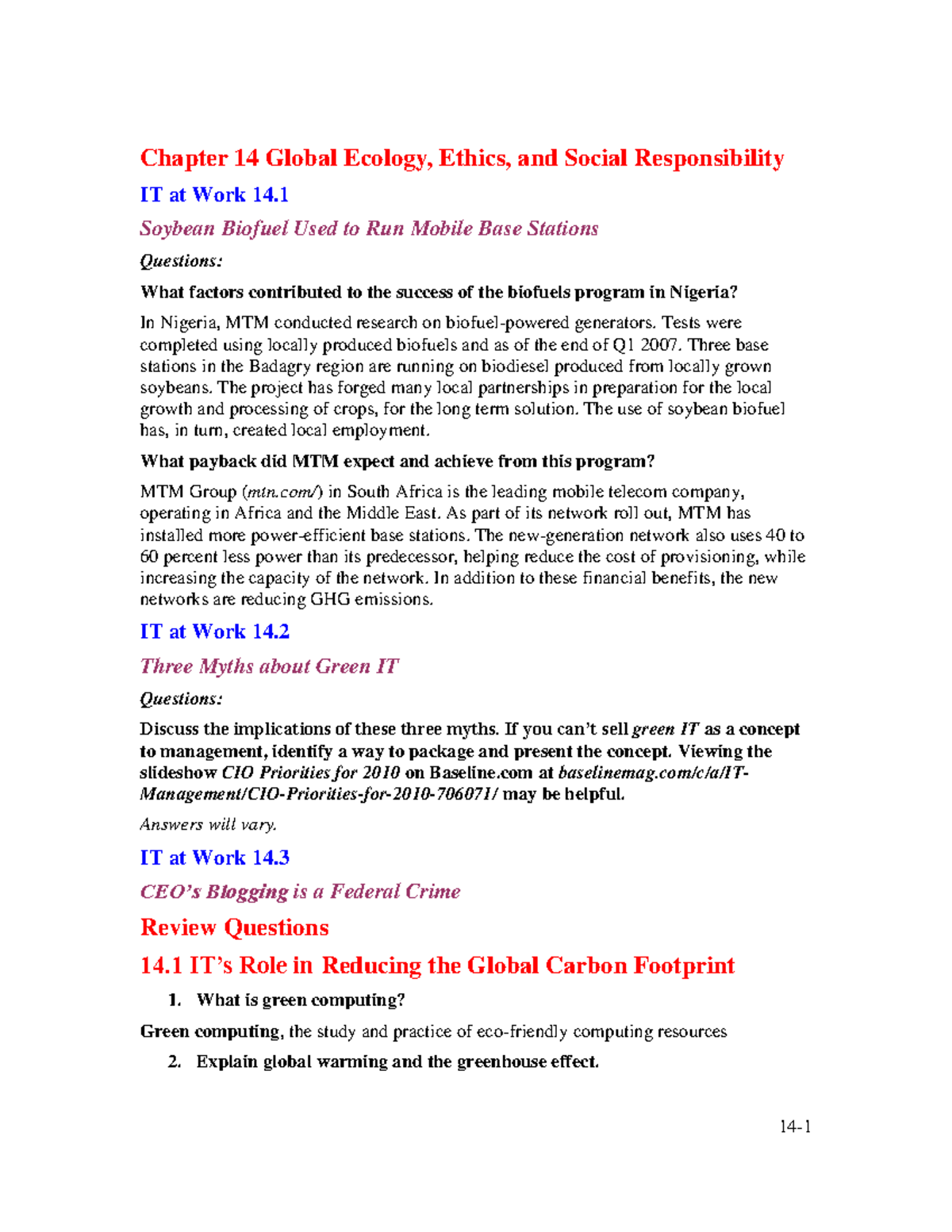 Solution Information Technology for Management Improving Strategic and ...