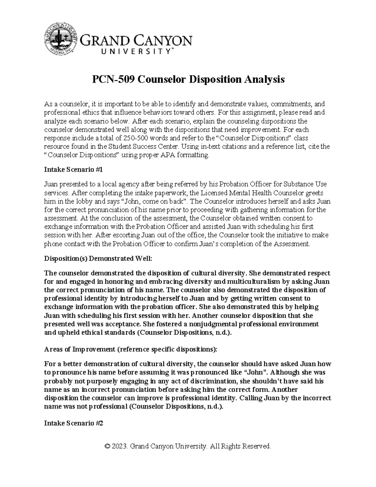 Counselor Disposition Analysis - For this assignment, please read and ...