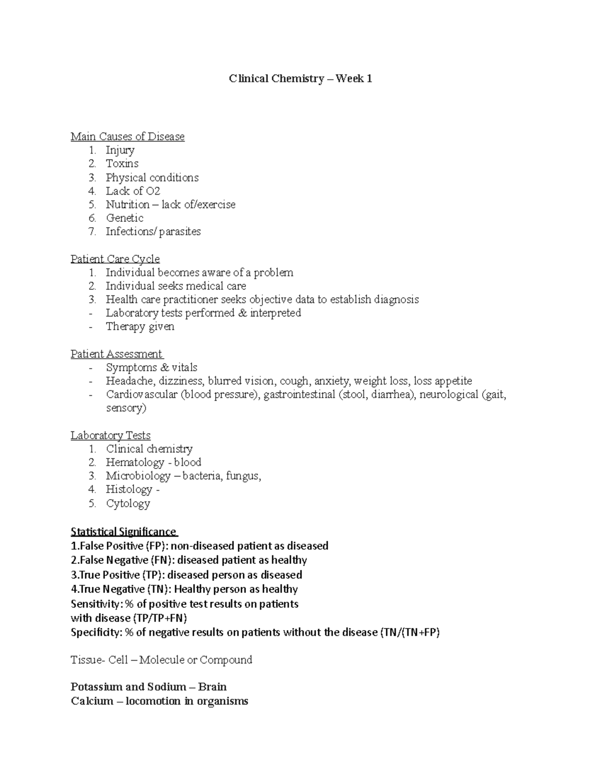 clinical-chemistry-week-1-clinical-chemistry-week-1-main-causes