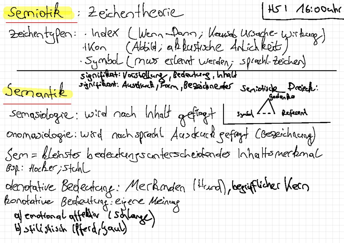 Sprachwissenschaft - WS 2022 - ~emiotik:Zeichentheorie 00uhr ...