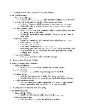 Local 2 - Step by step procedure on Local file sharing windows server ...