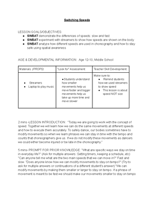 Lesson 2B Final - Elevating Levels (Part 2) LESSON GOALS/OBJECTIVES ...