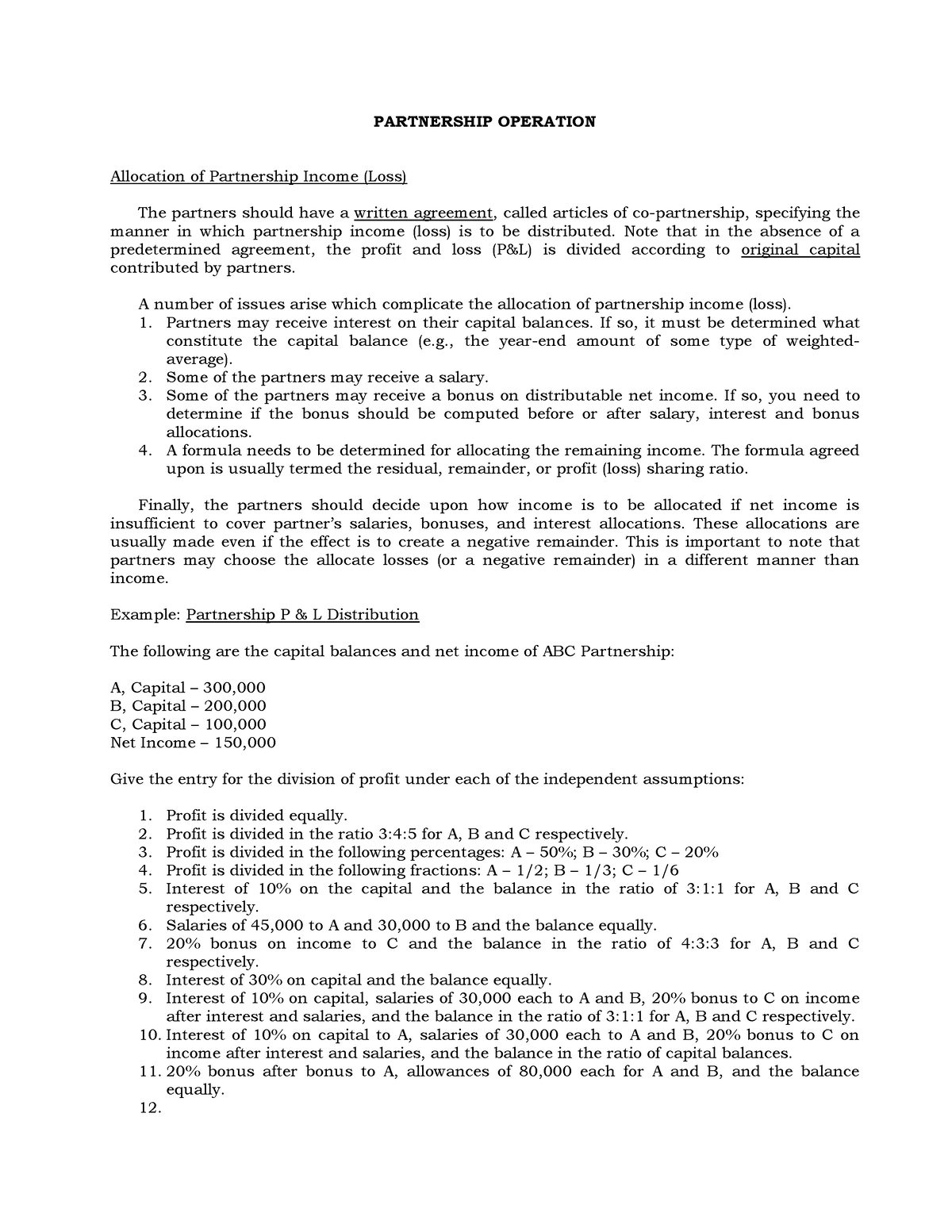 partnership-operation-partnership-operation-allocation-of