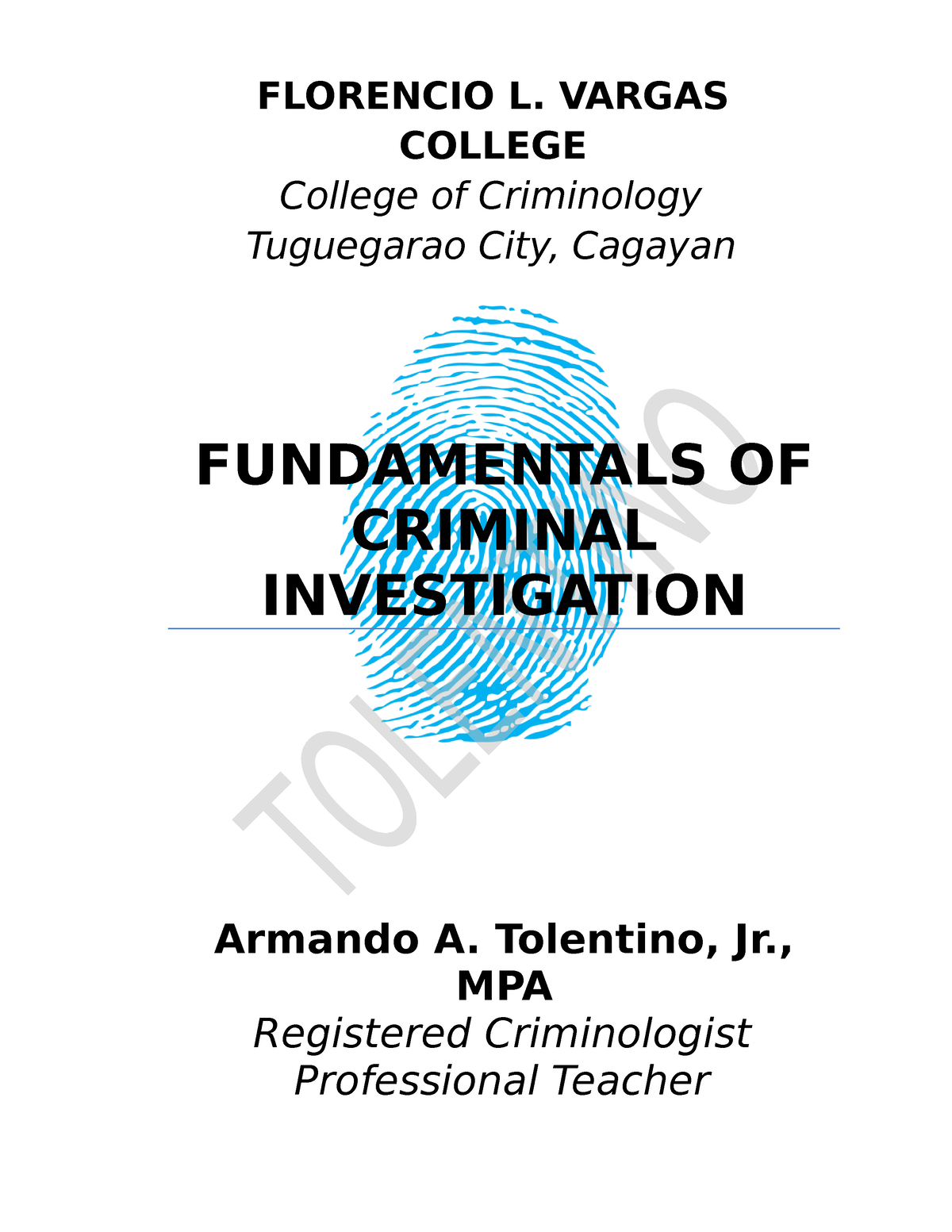 318158340 Fundamentals Of Criminal Investigation Text Book ...