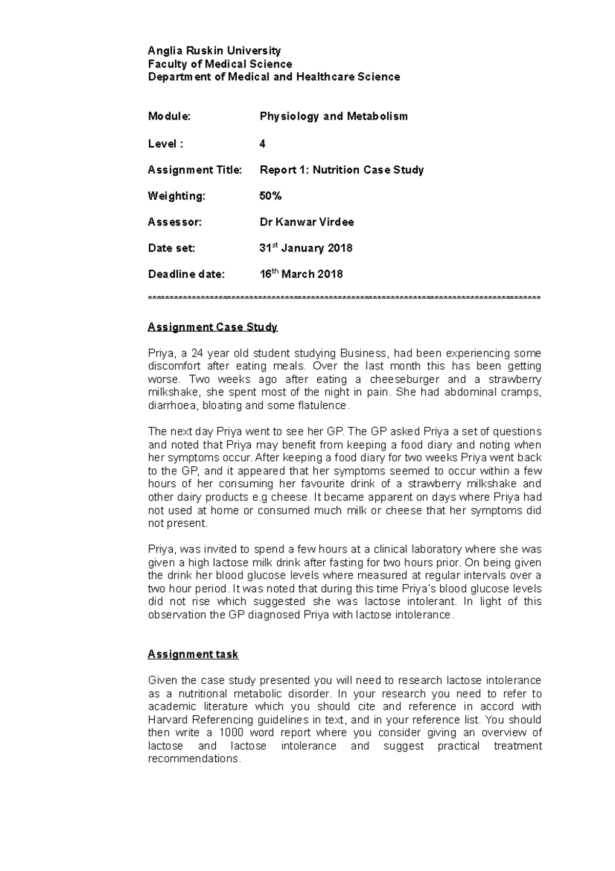 Nutrition case studies worksheets image