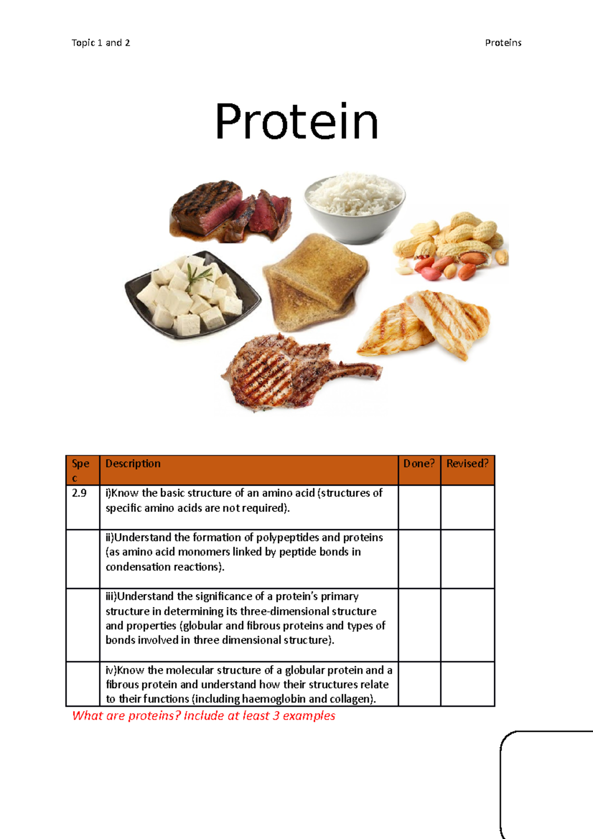 4 - booklet on structure and functions of proteins - Protein What are ...