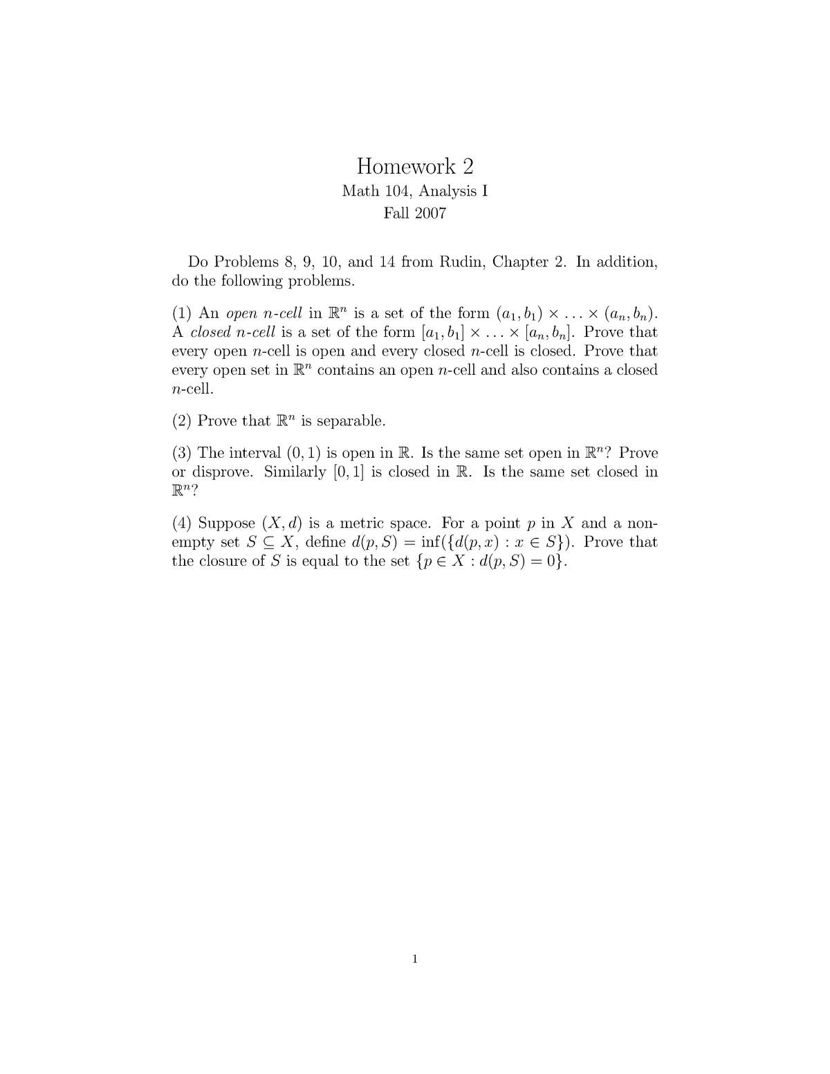 Ex 2 Math 104 Introduction To Analysis Ucb Studocu