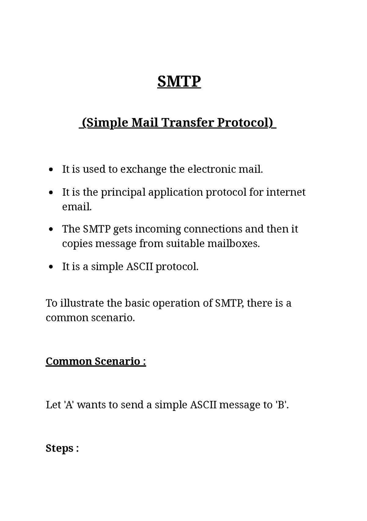 SMTP (Simple Mail Transfer Protocol) - SMTP (Simple Mail Transfer ...