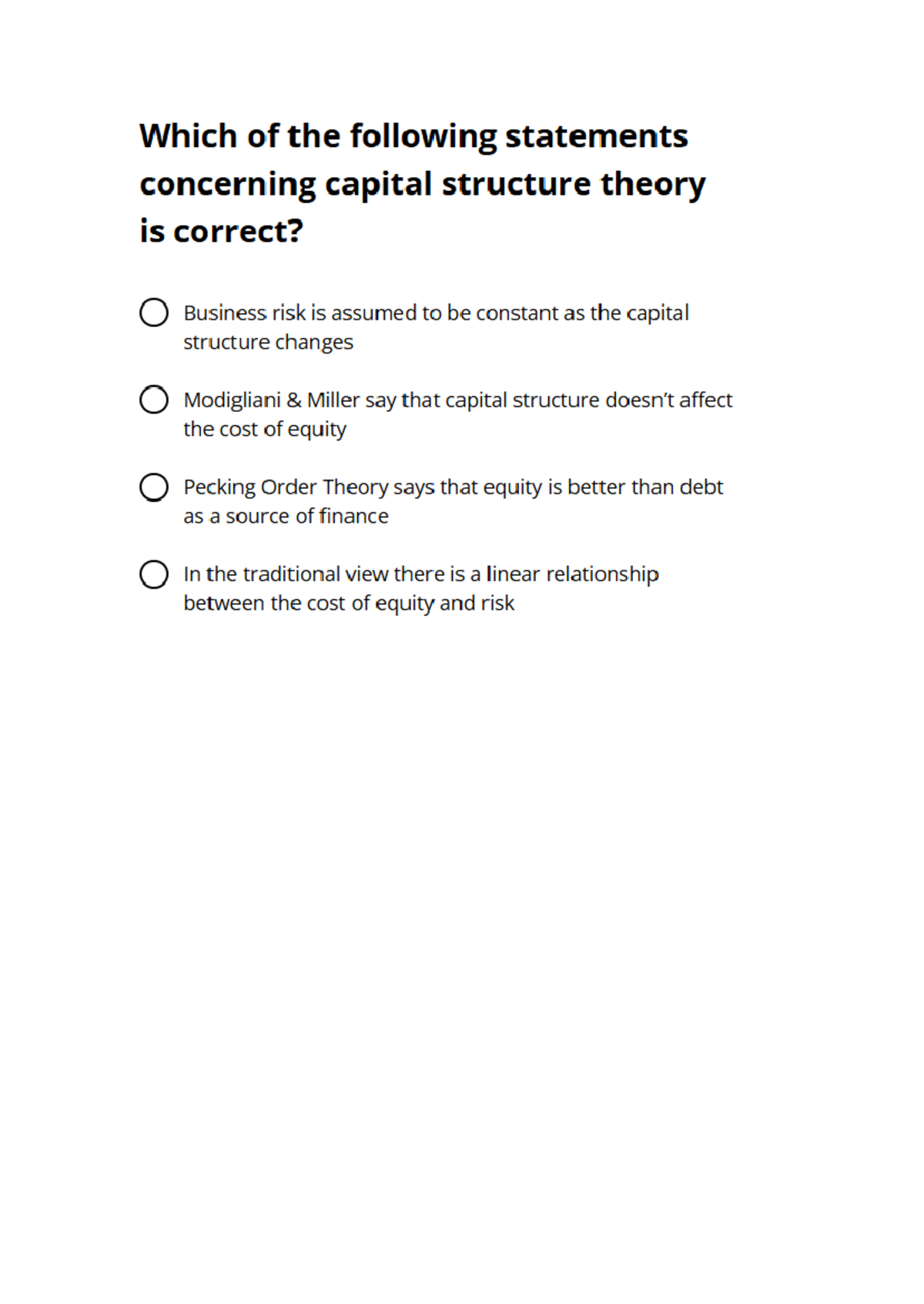 Which Of The Following Statements About Capital Structure Are Correct Tài liệu ôn 2024 - Which of the following statements concerning capital
