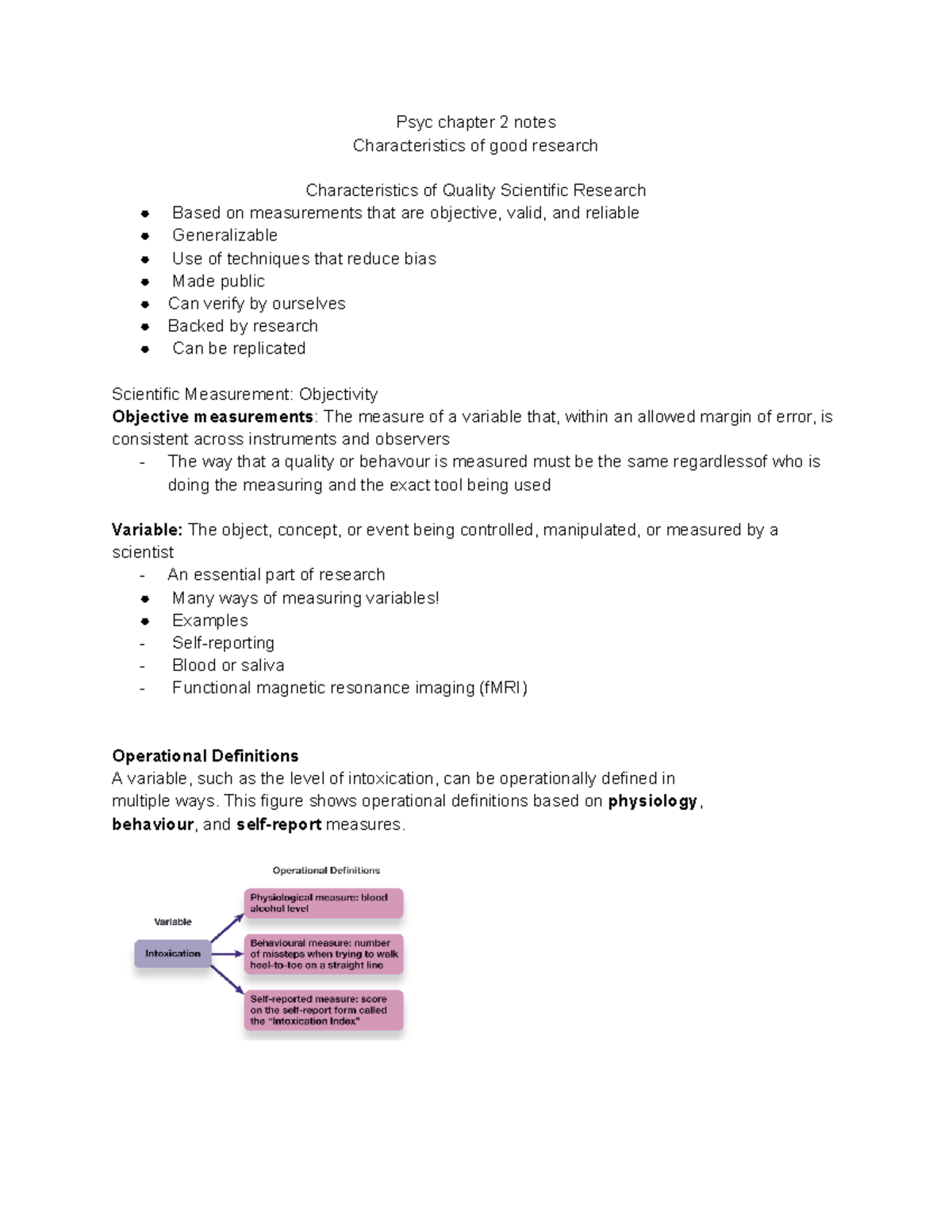 Psyc chapter 2 notes Characteristics of good research - Psyc chapter 2 ...