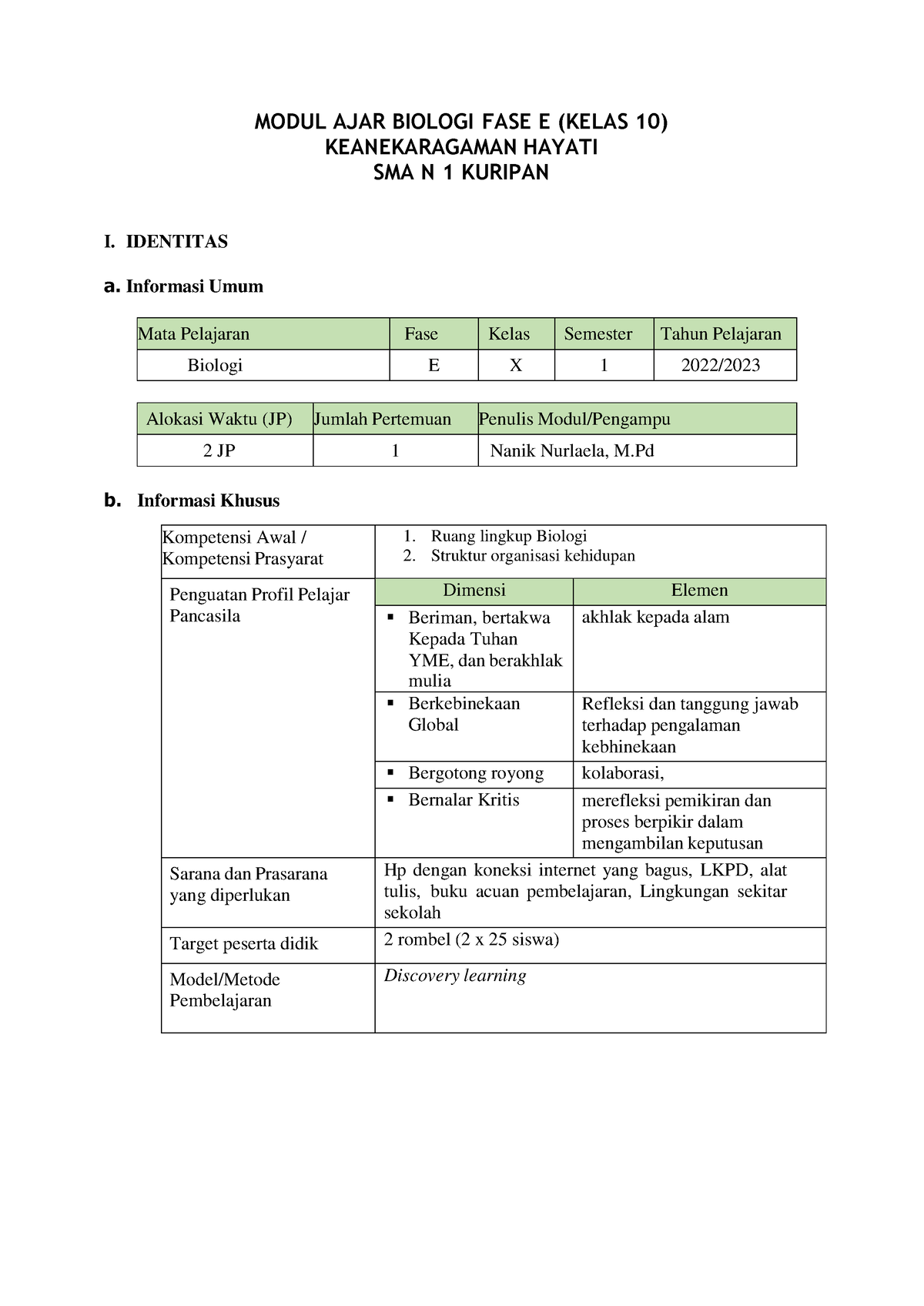 567184-1673431221 - MODUL BIOLOGI - MODUL AJAR BIOLOGI FASE E (KELAS 10 ...