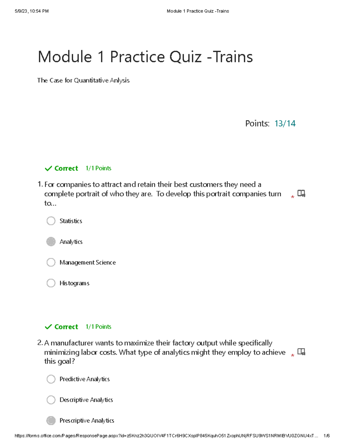 Module 1 Practice Quiz -Trains - Module 1 Practice Quiz -Trains The ...