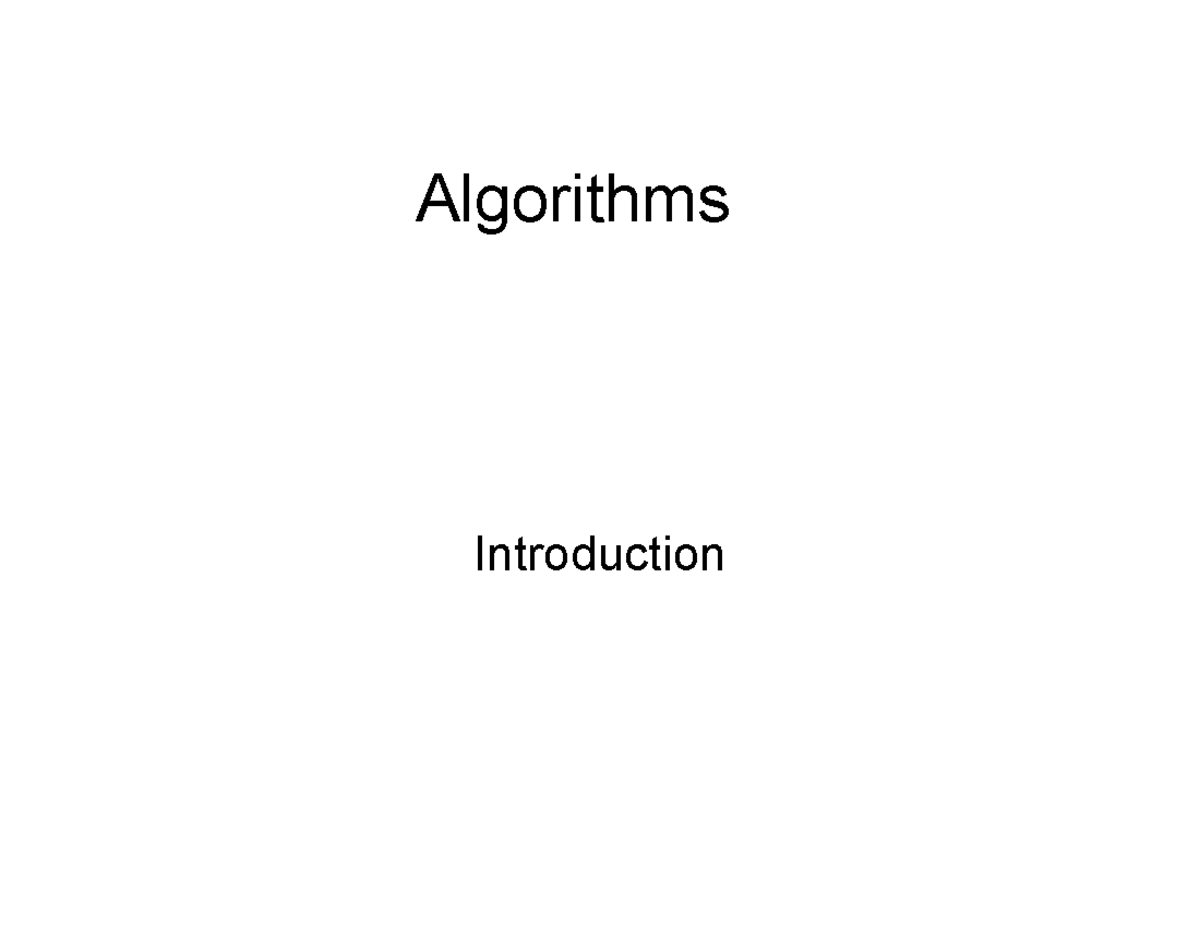 Algorithms in Data structures - Algorithms Introduction Algorithm ...