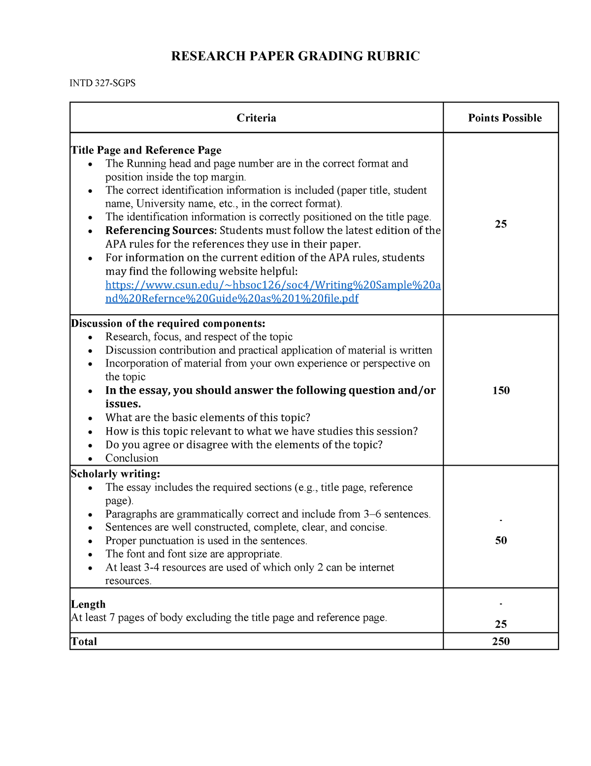 grading system research paper