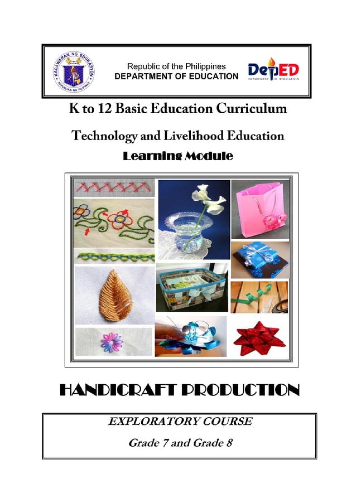 Handi Craft Module - Education - Studocu