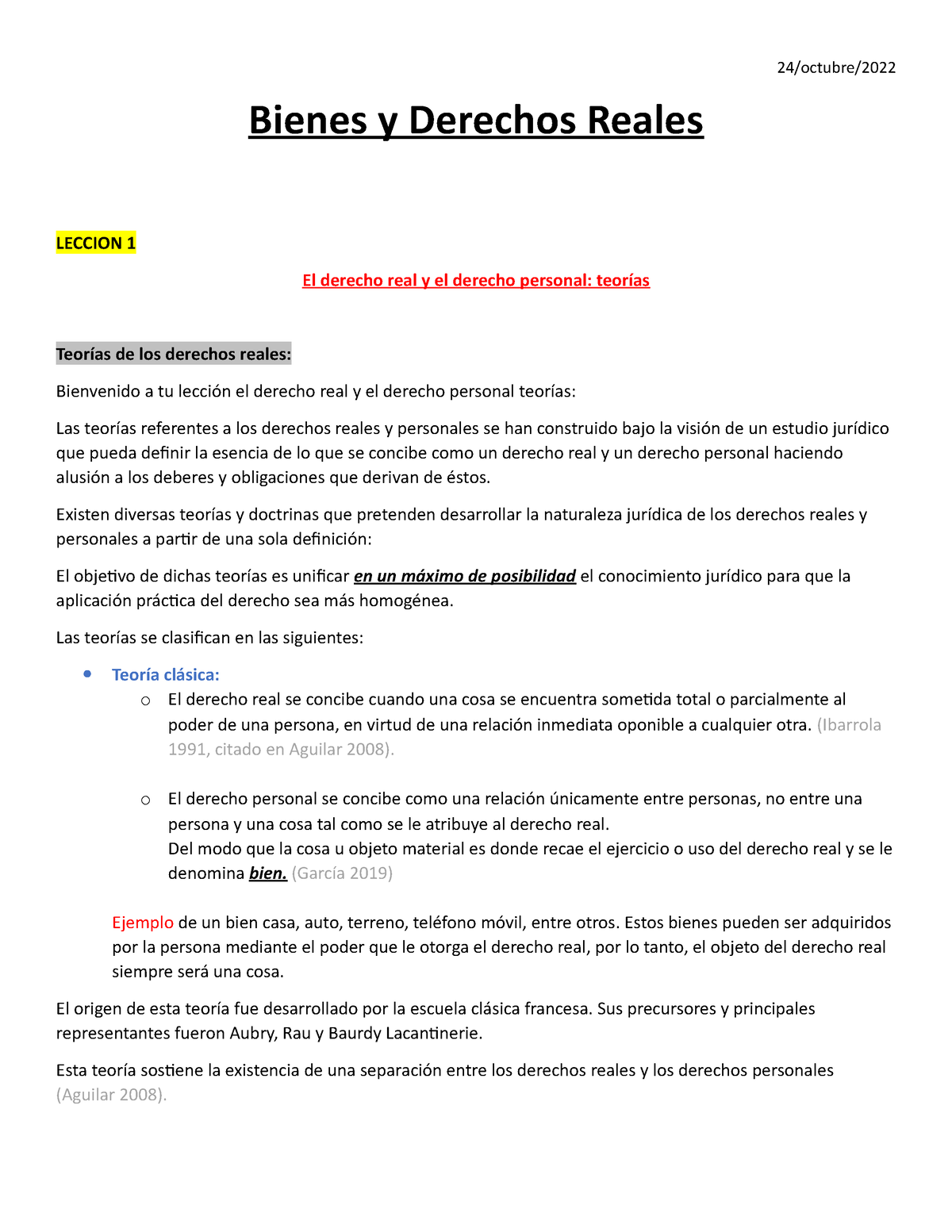 Importancia Y Clasificacion De Los Derechos Reales Bi 4161