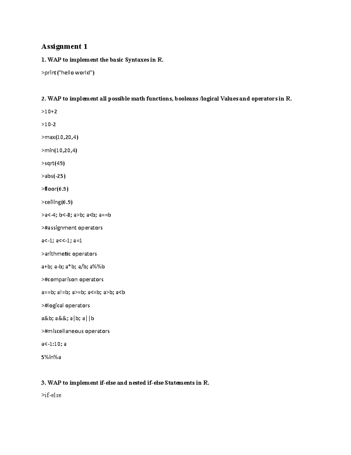 Data Mining Lab Assignment Solutions Assignment 1 Wap To Implement Data Mining Lab Assignment Solutions Assignment 1 Wap To Implement
