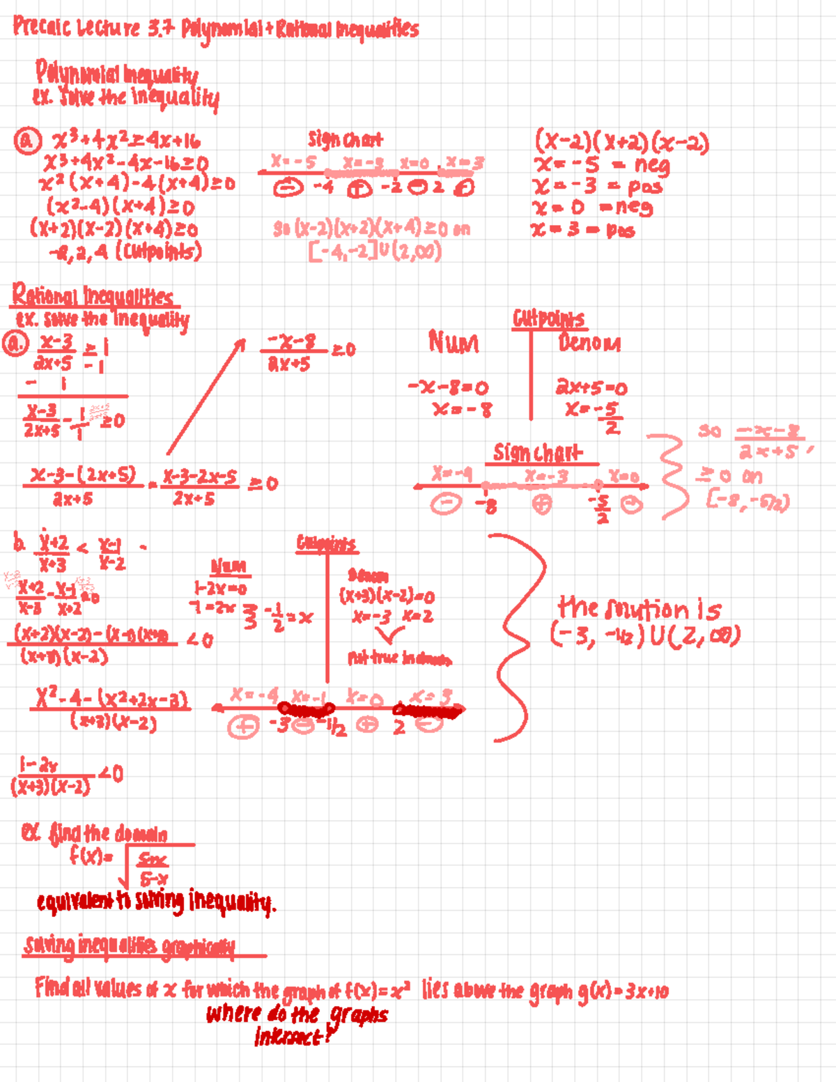 3.7 Polynomial And Rational Inequalities - Precalc Lecture 3 ...