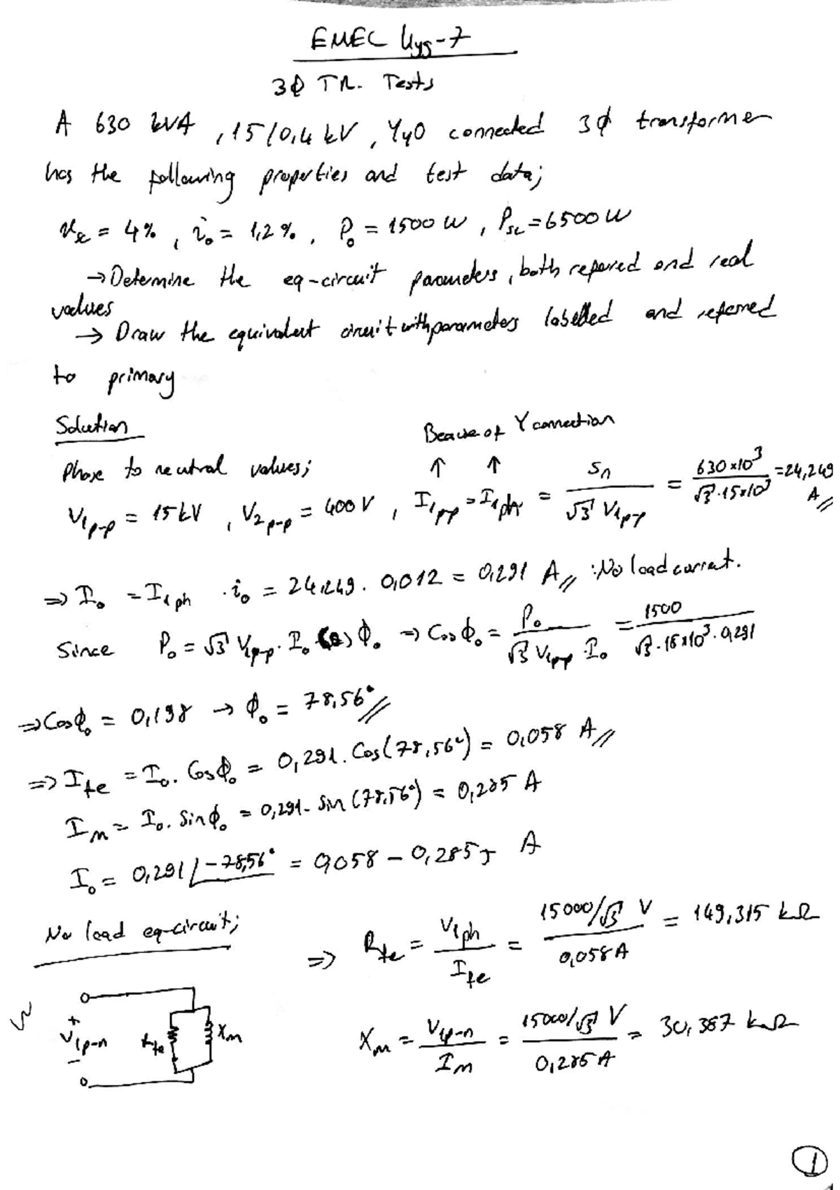 Elk 343e Lale Ergene Problem Solving Session - Electromechanical Energy 