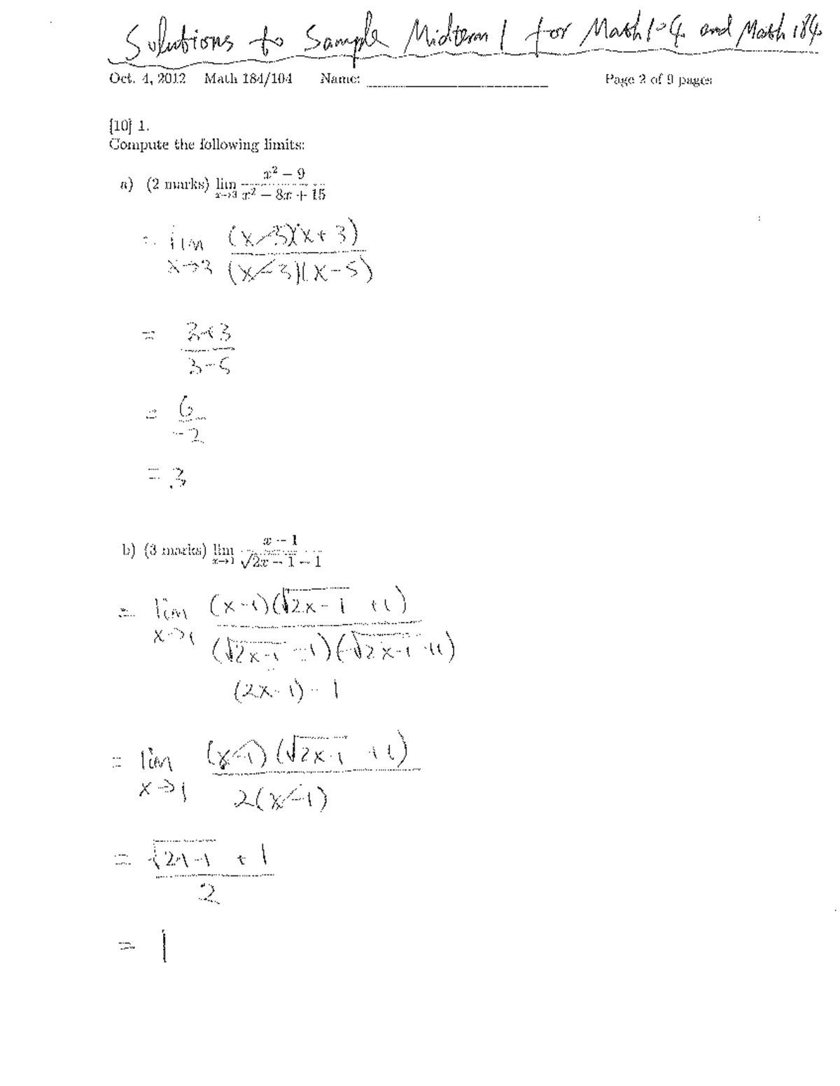 Sample 104b1 solution - final practice materials - MATH 104 - Studocu