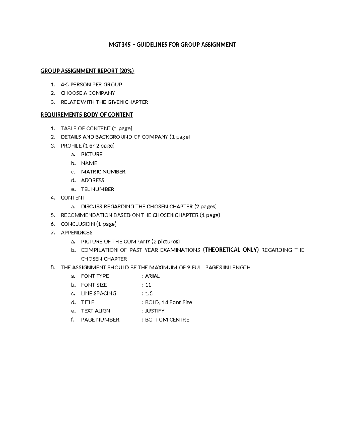 mgt345 group assignment report