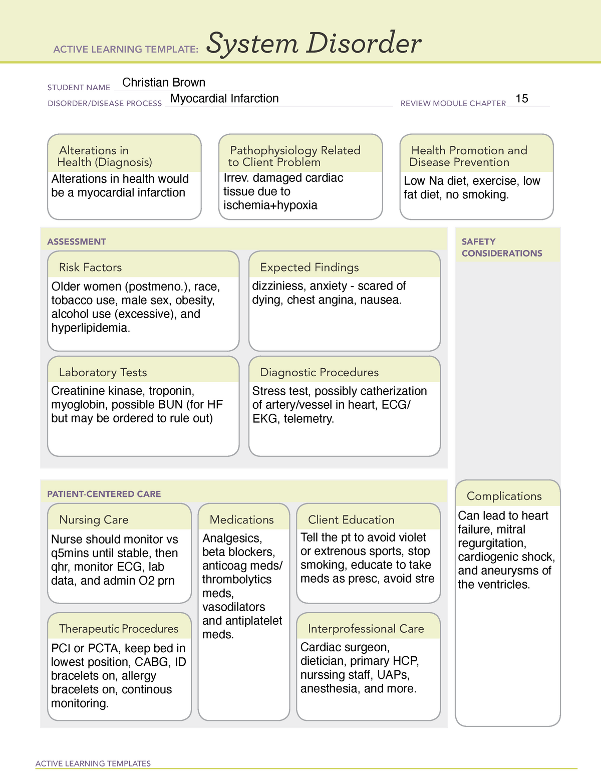 System Disorder blank-1-4 - ACTIVE LEARNING TEMPLATES System Disorder ...