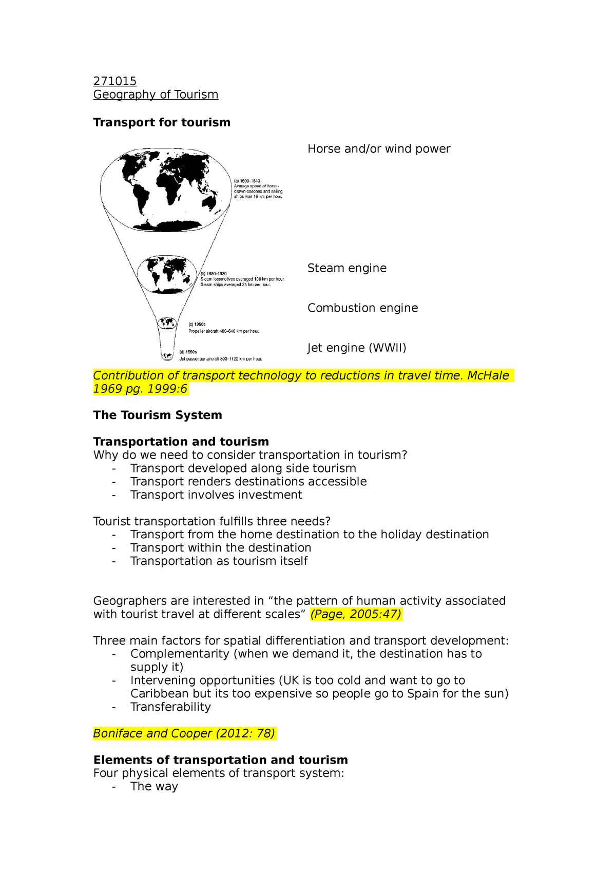 271015 Geography - Lecture Notes 10 - 271015 Geography Of Tourism ...