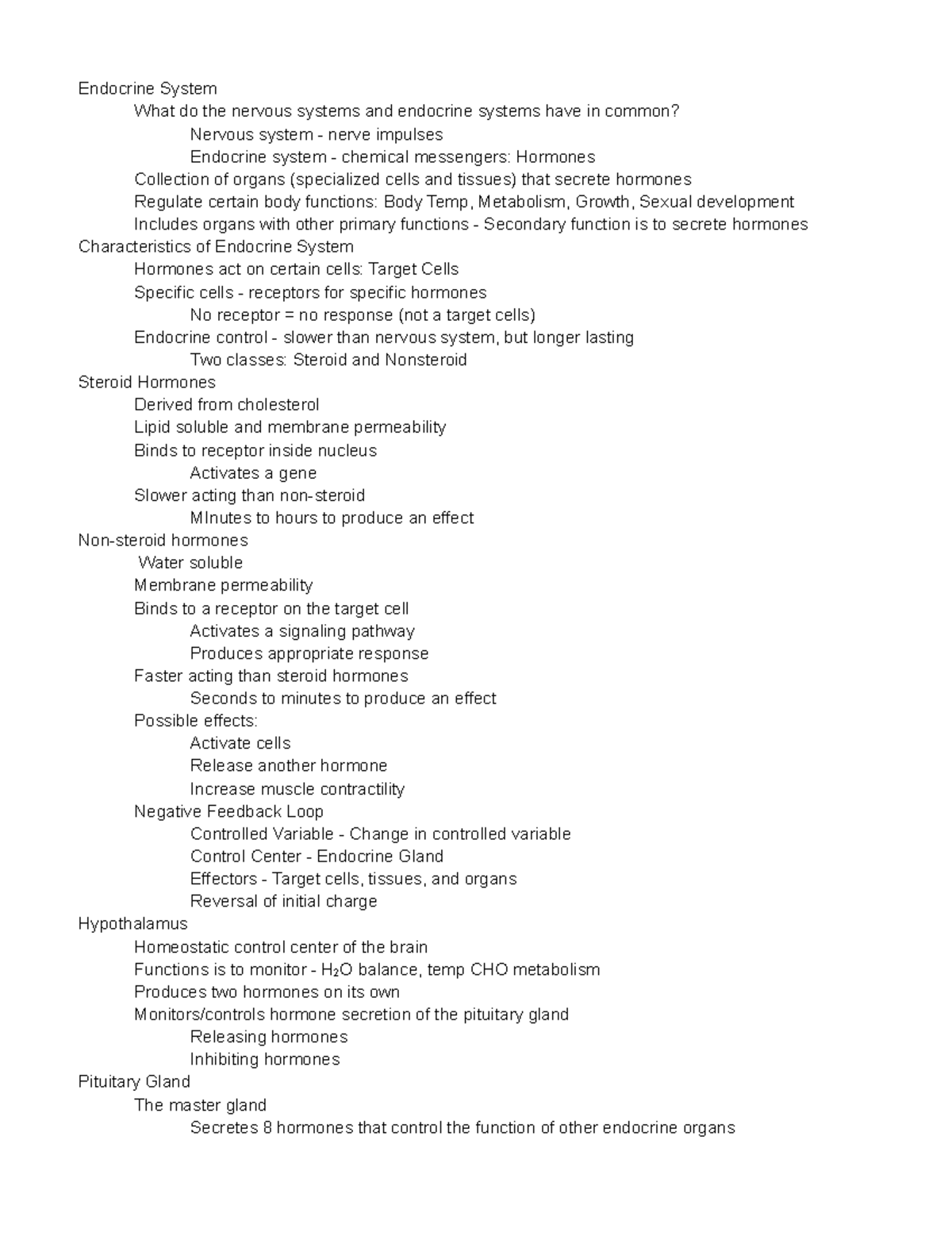 Chapter 13 - Human Bio - Endocrine System, Hormones, Steroids ...