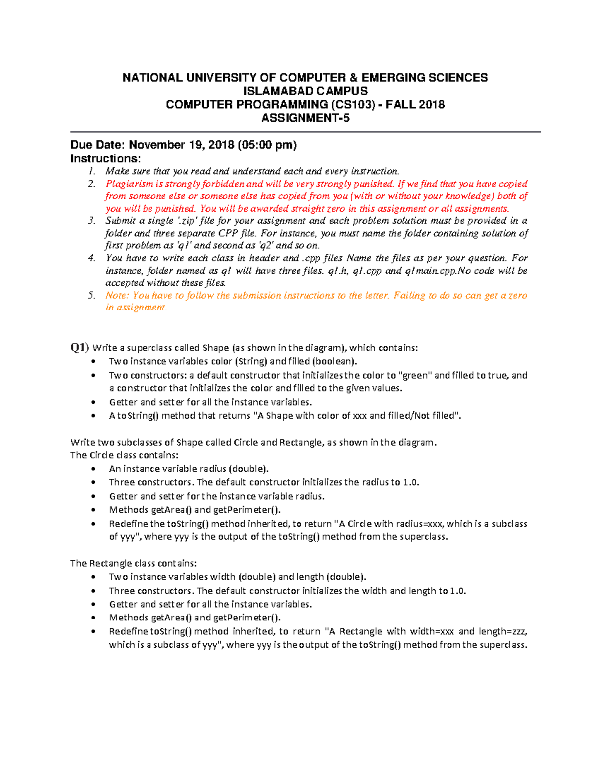 Assignment 5 - NATIONAL UNIVERSITY OF COMPUTER & EMERGING SCIENCES ...