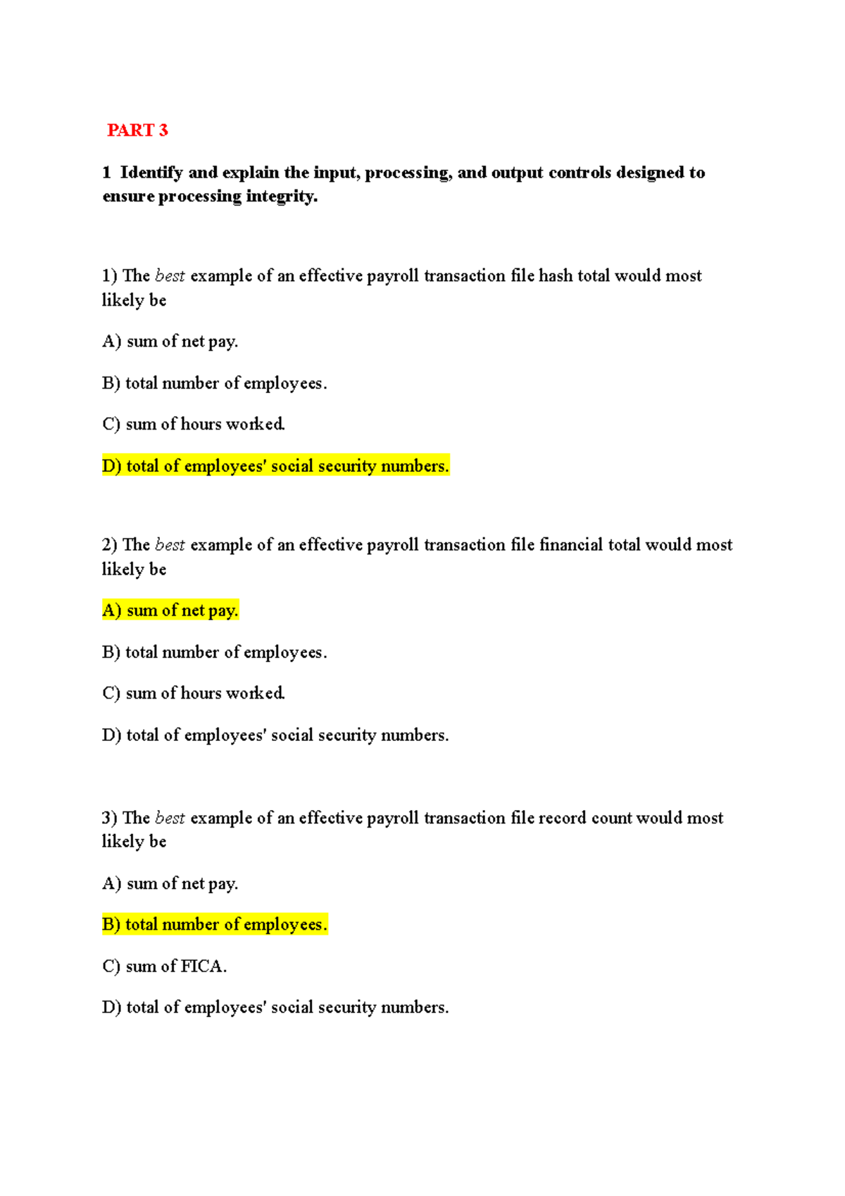 05 part 3 Processing Integrity and Availability Control - PART 3 1 ...
