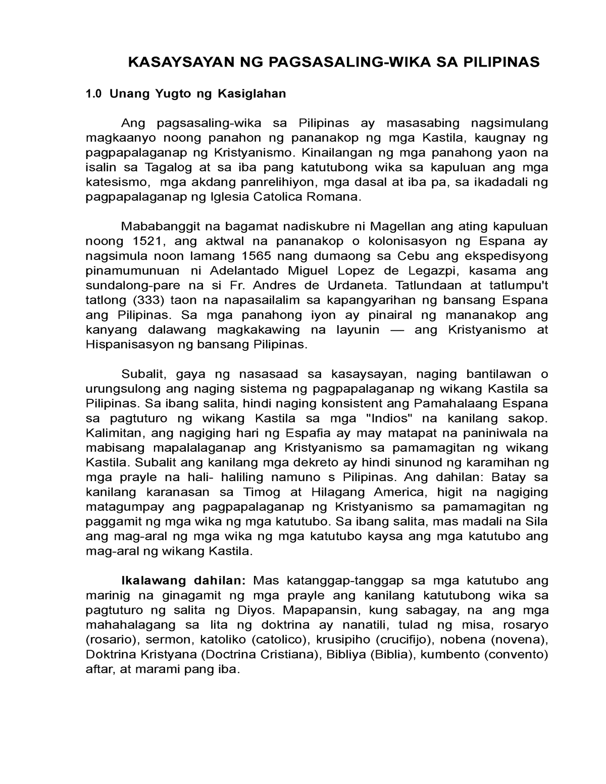 Kasaysayan Ng Pagsasaling Wika Kasaysayan Ng Pagsasaling Wika Sa Pilipinas 1 Unang Yugto Ng 5548