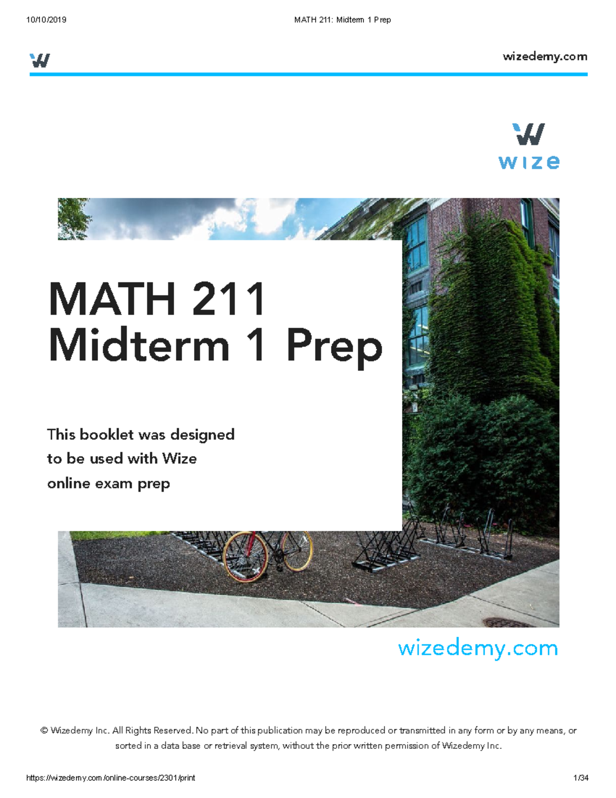 Midterm 1 2019, questions - wizedemy wizedemy MATH 211 Midterm 1 Prep ...