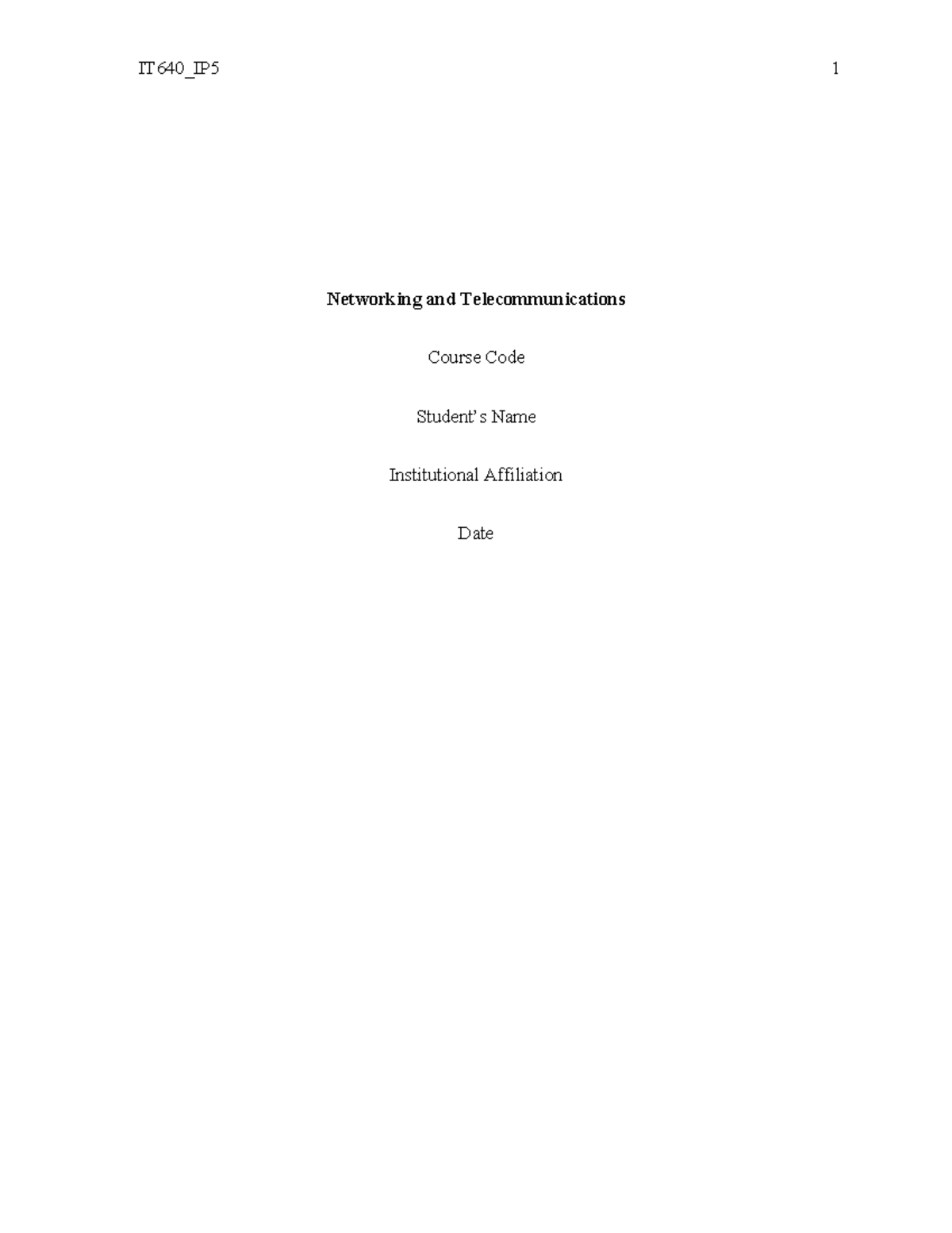 Yourname IT640 IP4 - Individual project 4 - Networking and ...