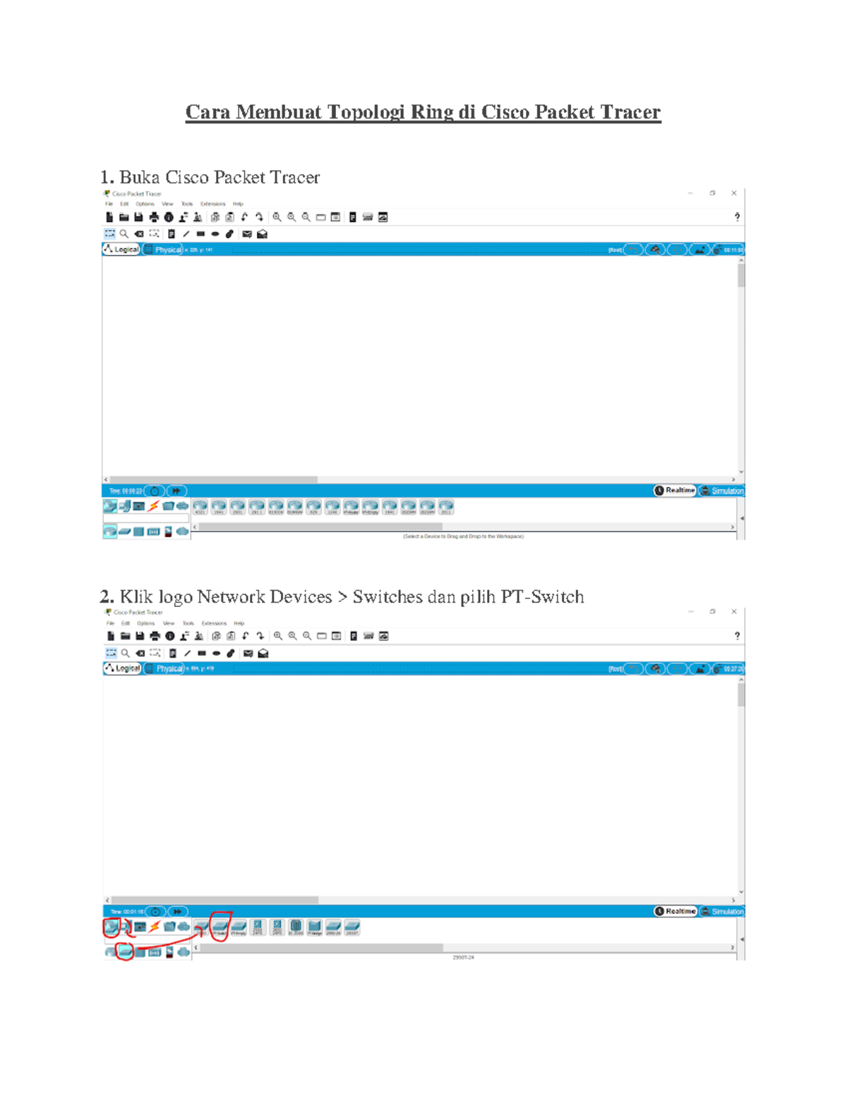 Cara Membuat Topologi Ring Di Cisco Packet Tracer - 168.1 - 192.168.1 ...